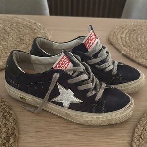 Golden Goose Kids Dark Blue Sneakers with White Star